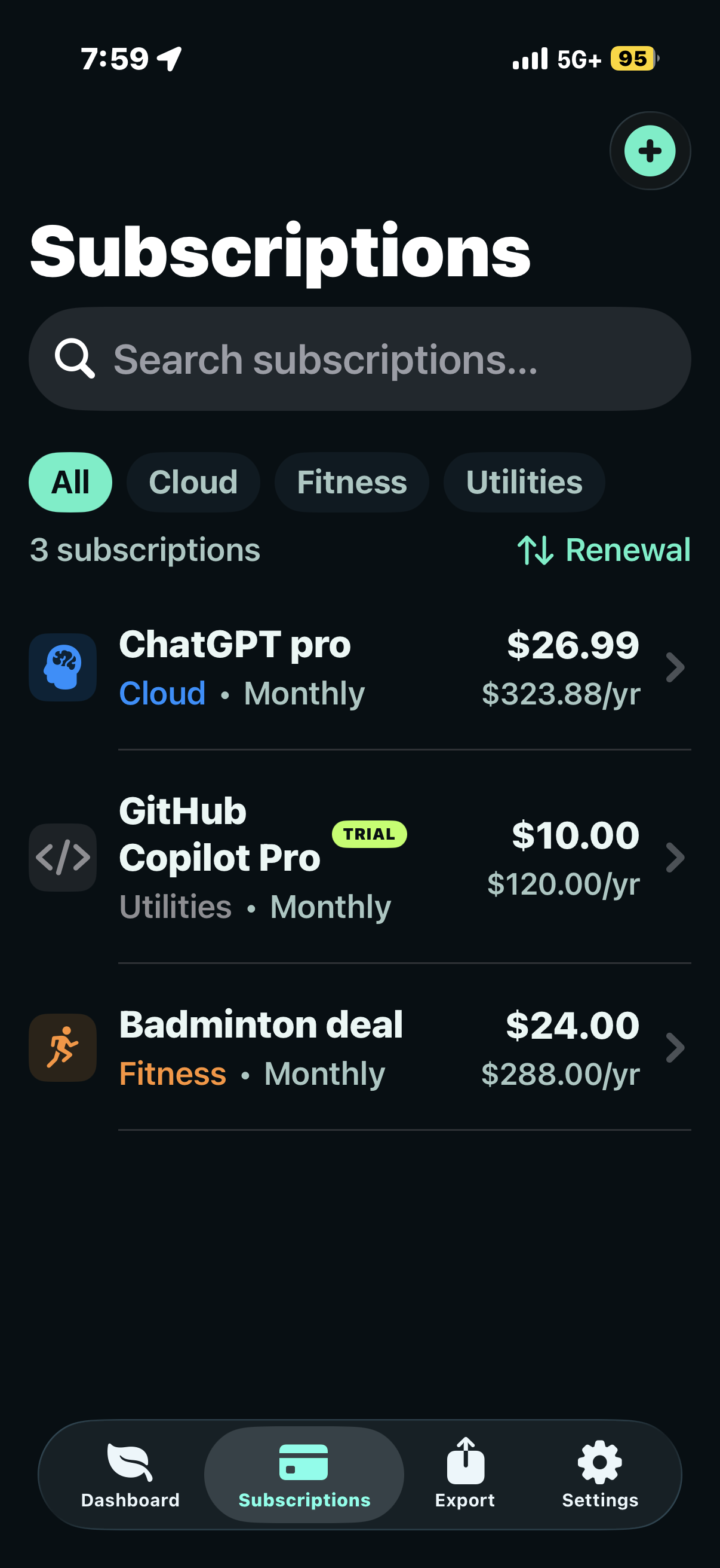 MeterMint Subscription Tracker gallery image