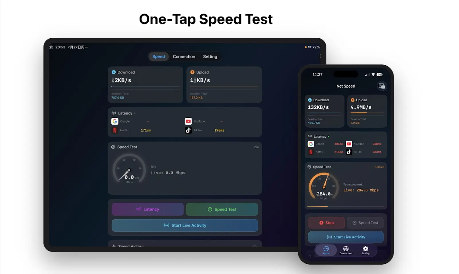 NetSpeed - Live Monitor screenshot 1