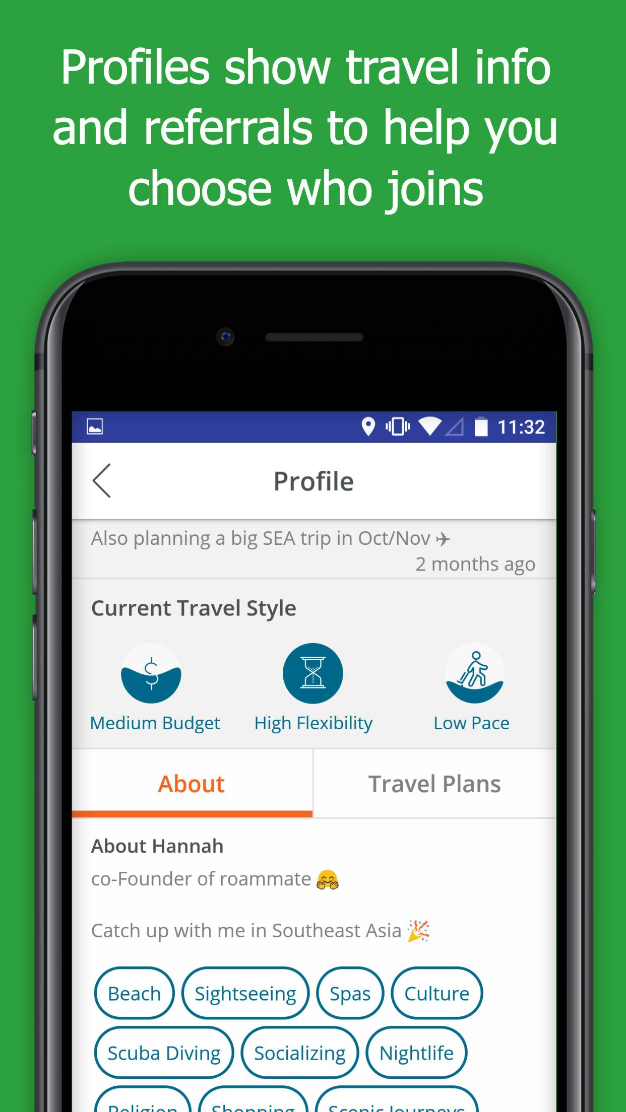 roammate mobile travel app gallery image