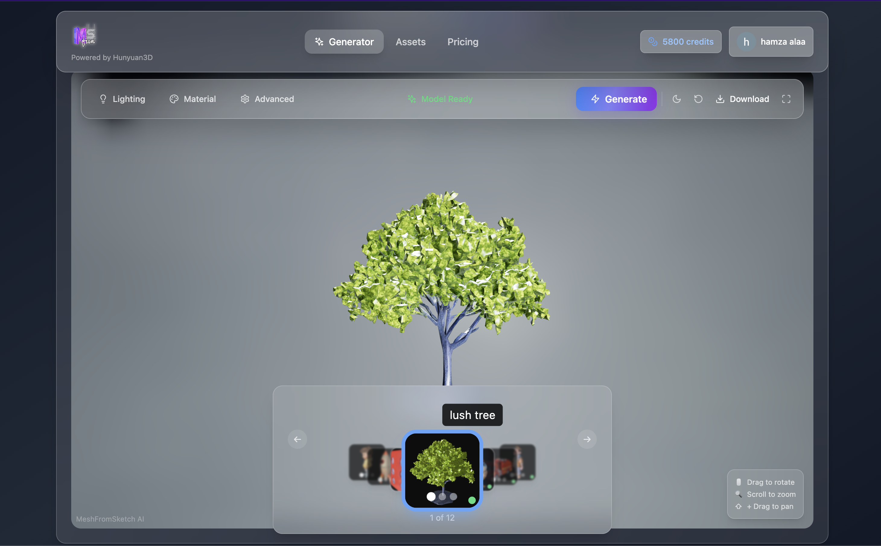 Meshfromsketch - 3D varlıklar mağazası ve 3D jeneratör, kullanımı kolay ve temiz medya 4