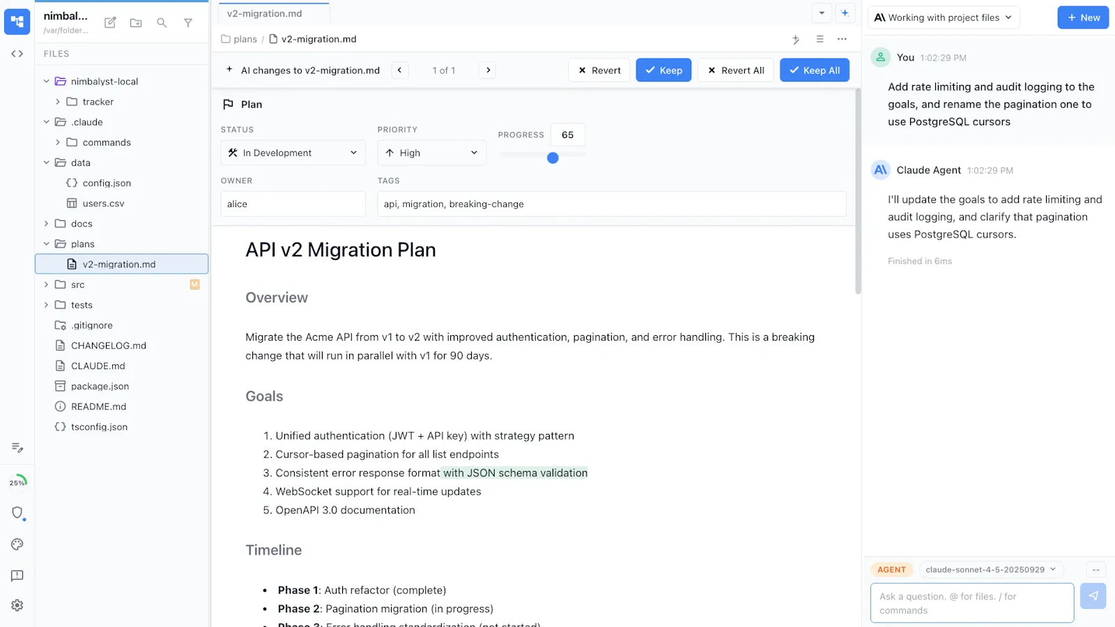Nimbalyst screenshot 2