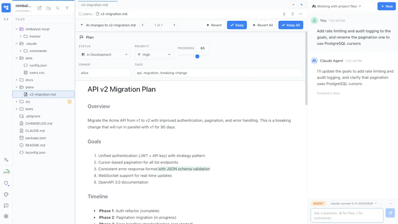 Nimbalyst screenshot 2
