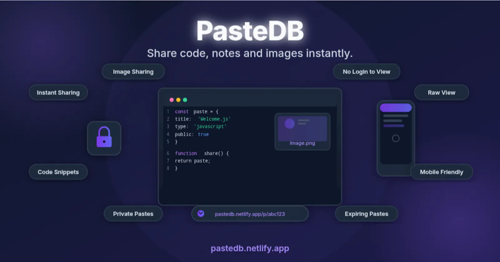PasteDB screenshot 1