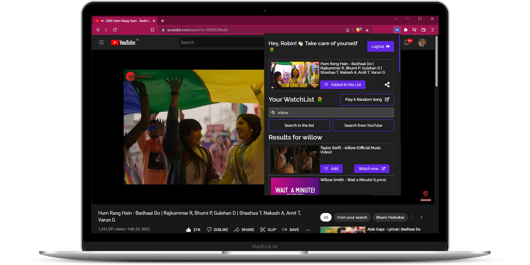 batList - watchList for YouTube gallery image