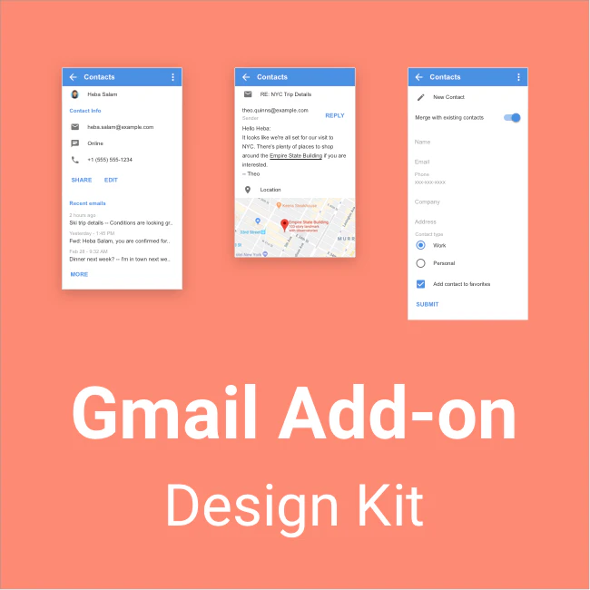 Gmail Add-on Design Kit