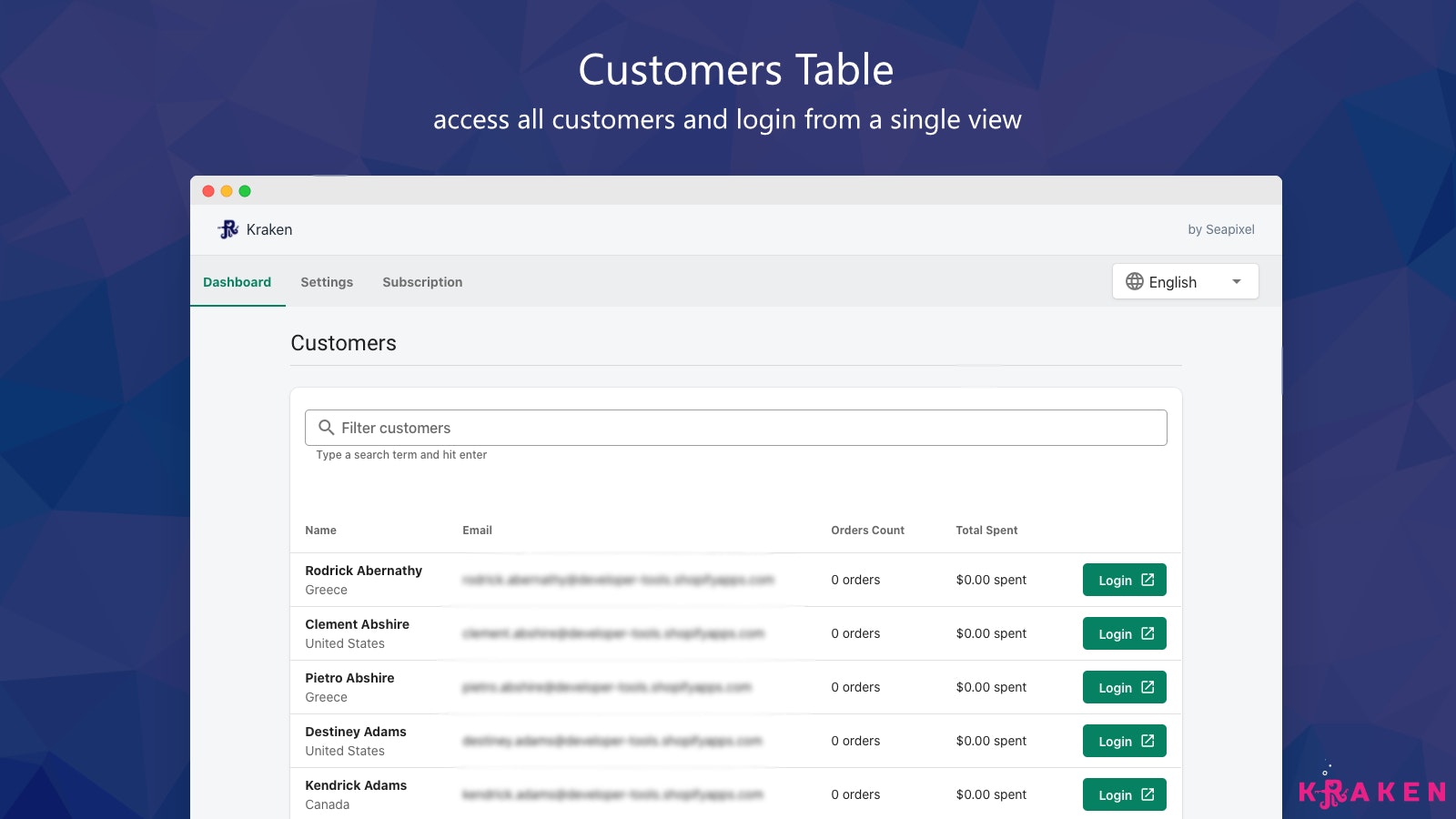 Kraken - Shopify App gallery image