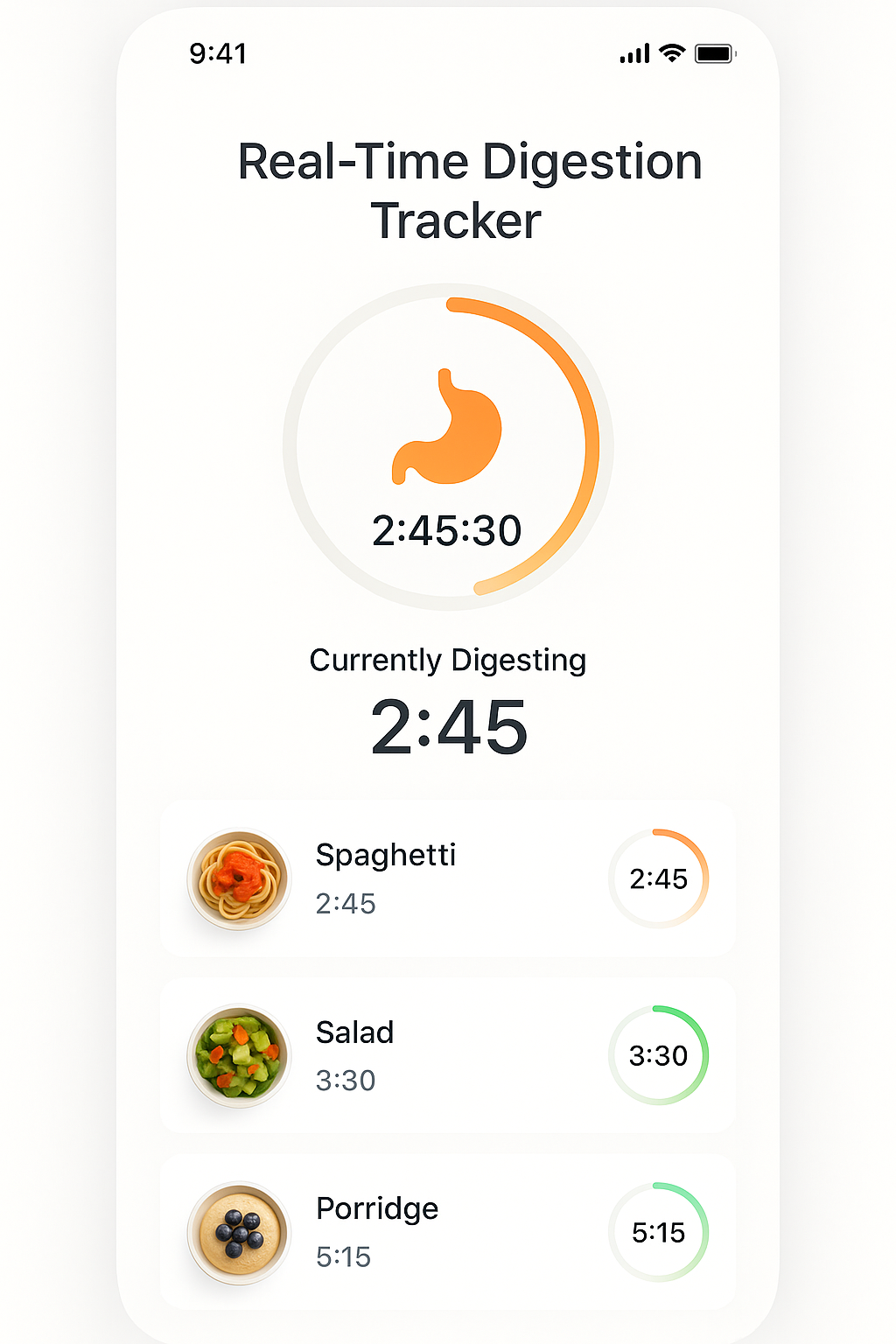 Mídia 2 de Caloriepie - Rastreamento nutricional da IA com ciência da digestão