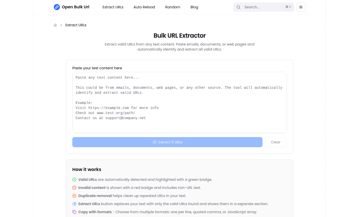 Open Bulk URL gallery image