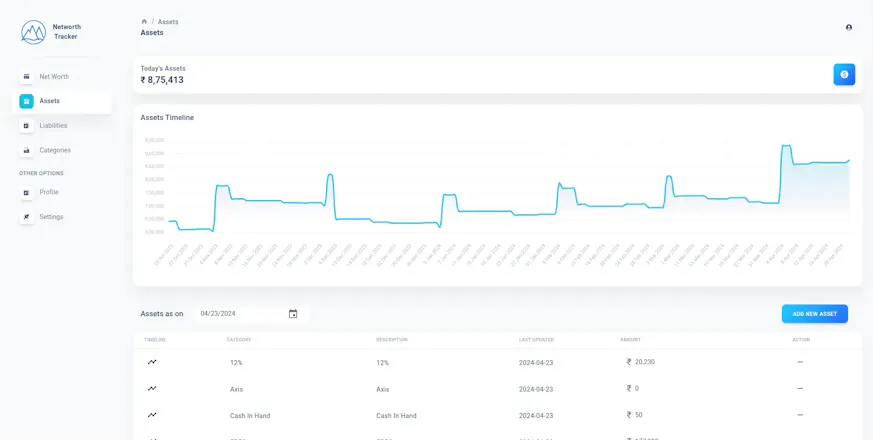 Networth Tracker gallery image