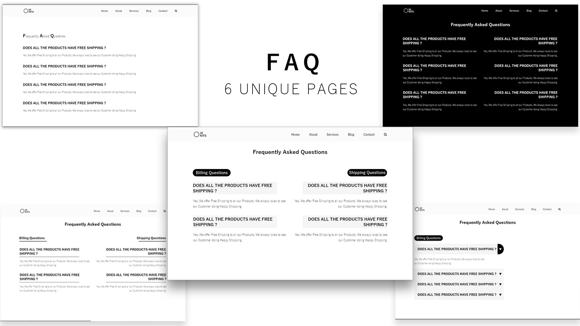 Squad Web UI Kit - Adobe XD UI Kit  gallery image