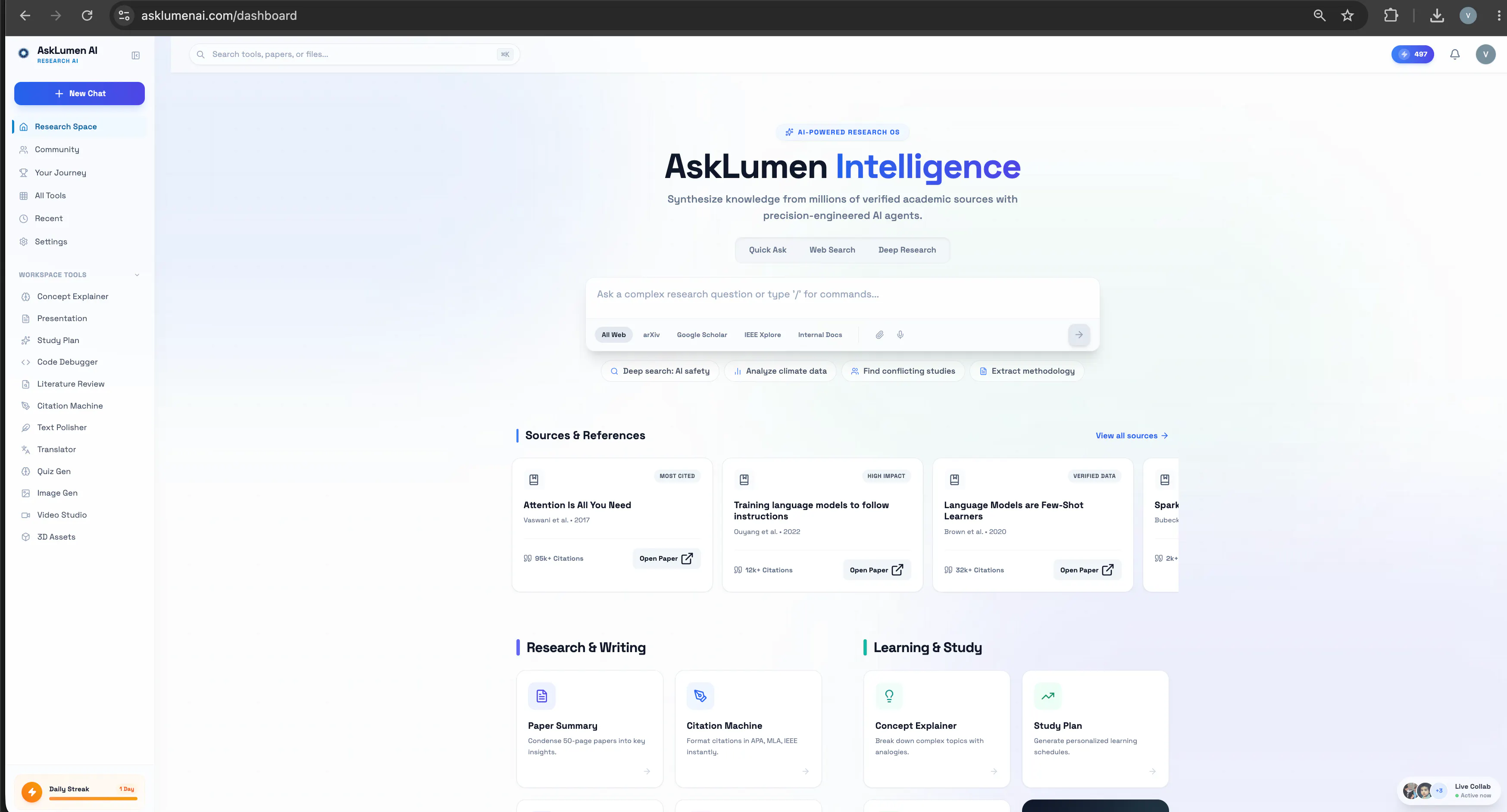 AskLumenAI- Personalised Research AI gallery image