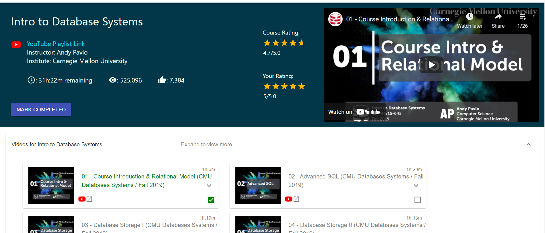 CourseDB gallery image