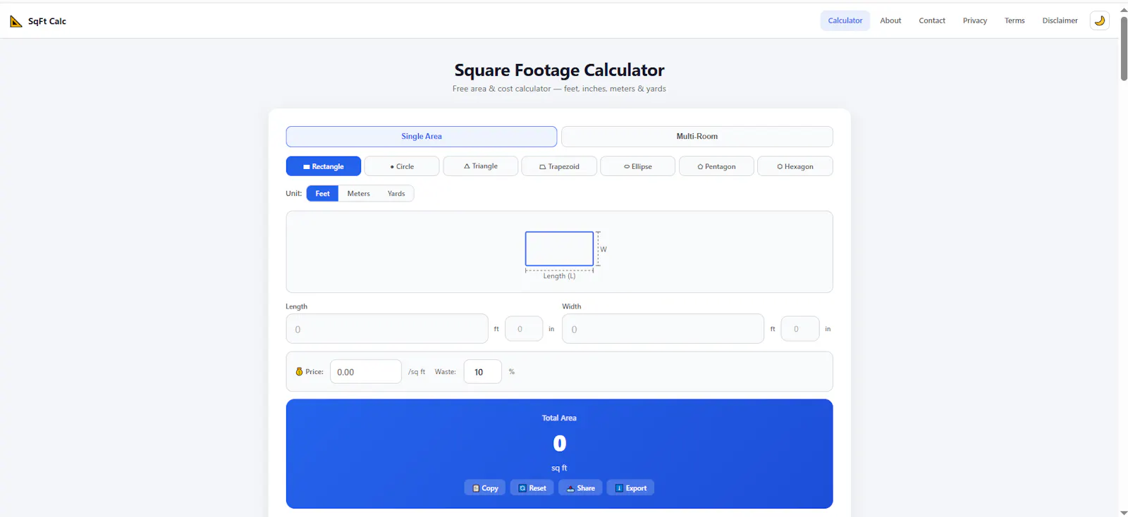 Square Footage Calculator screenshot 2