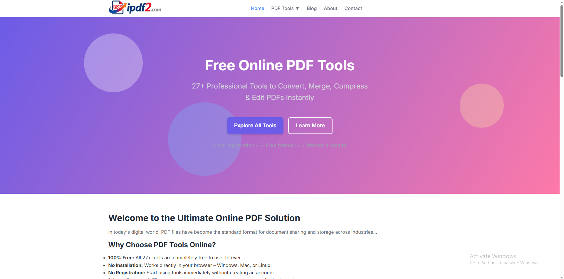 Free Online PDF Tools gallery image