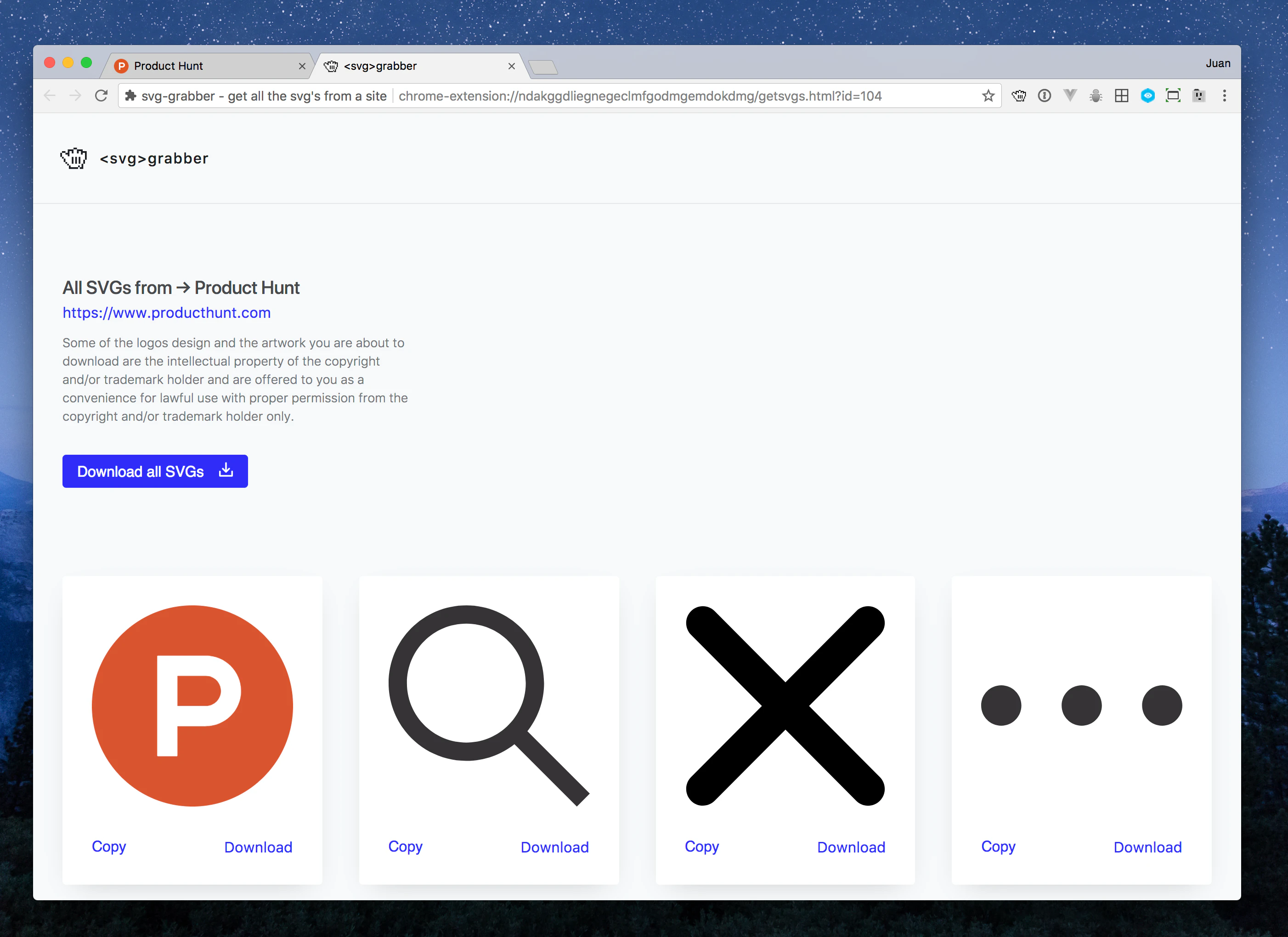 Svg Grabber A Chrome Chrome Extension To Grab Svg Images From A Site Product Hunt