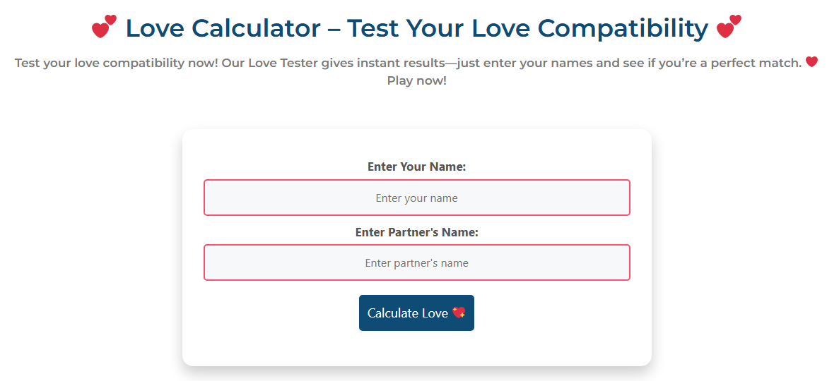 Love Tester gallery image