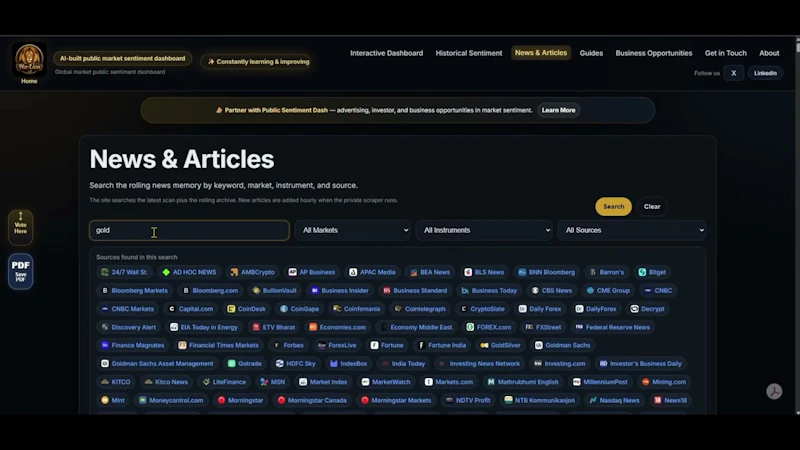 Public Sentiment Dash screenshot 1 (video preview)