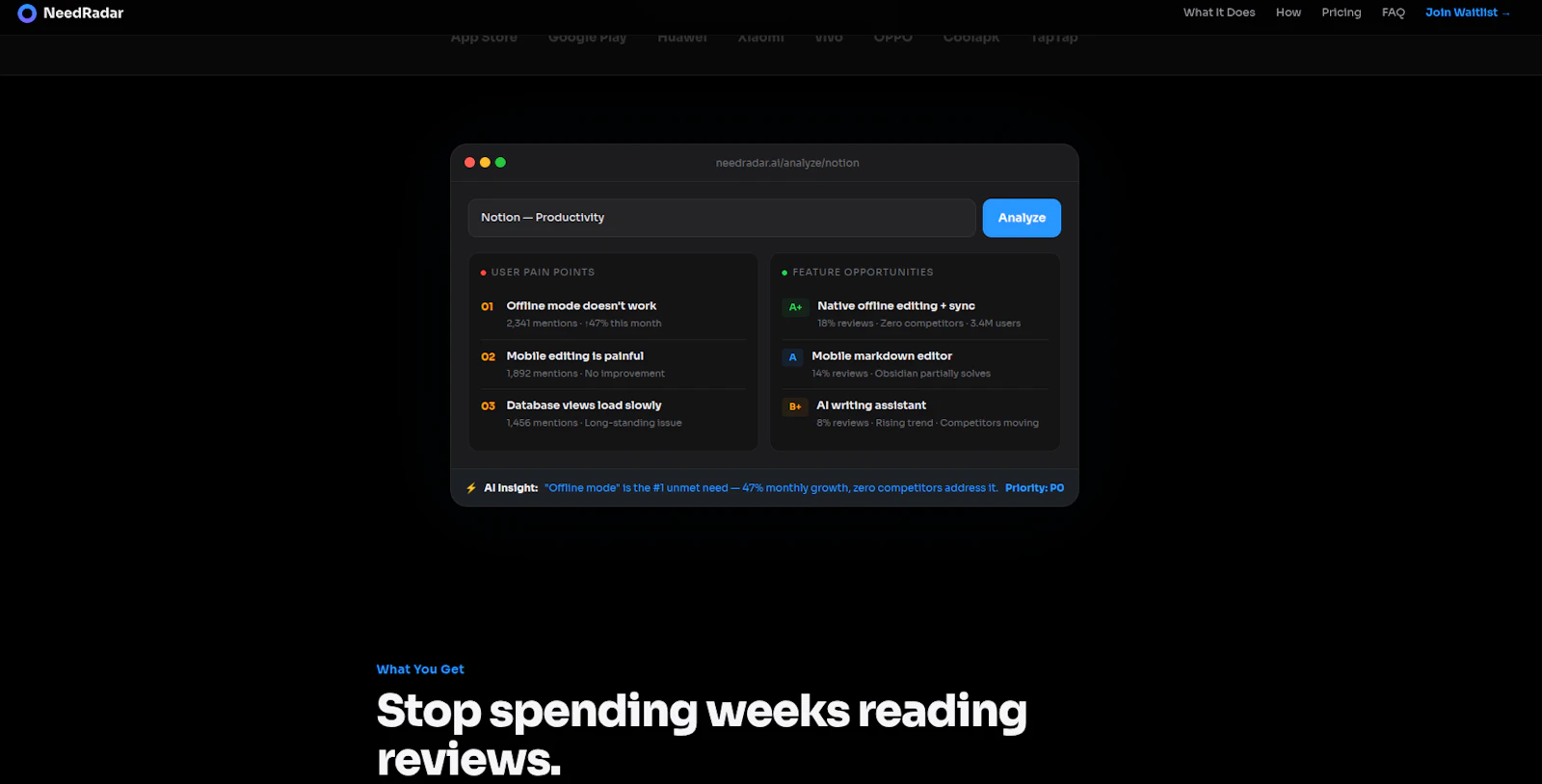 NeedRadar screenshot 2