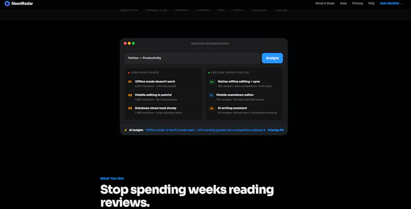 NeedRadar screenshot 2