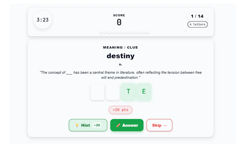WordLevel screenshot 1