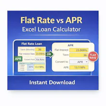Flat Rate vs APR Excel Calculator gallery image