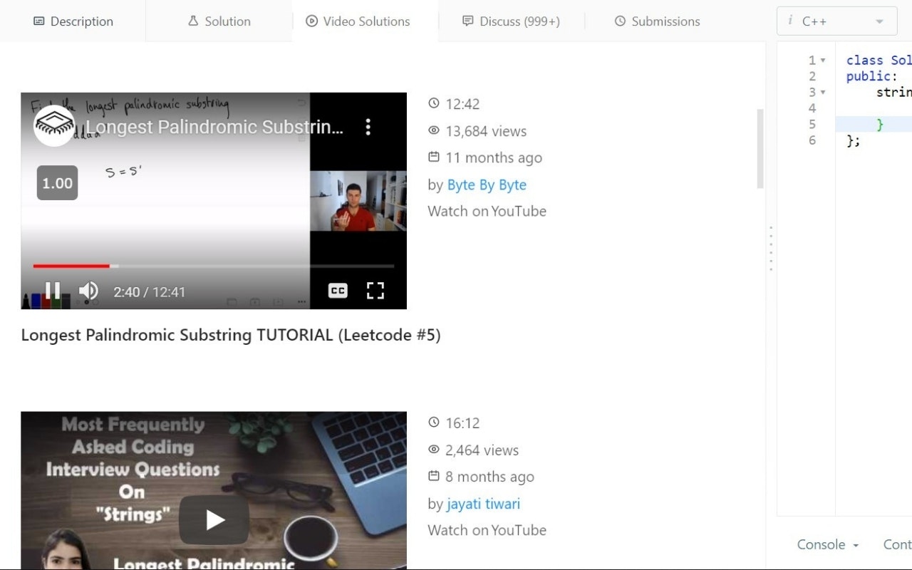 LeetCode Video Solutions gallery image
