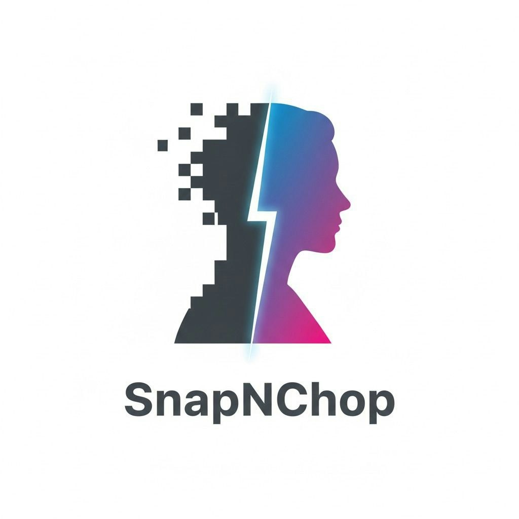 Snapnchop - Product Hunt launch logo and brand identity