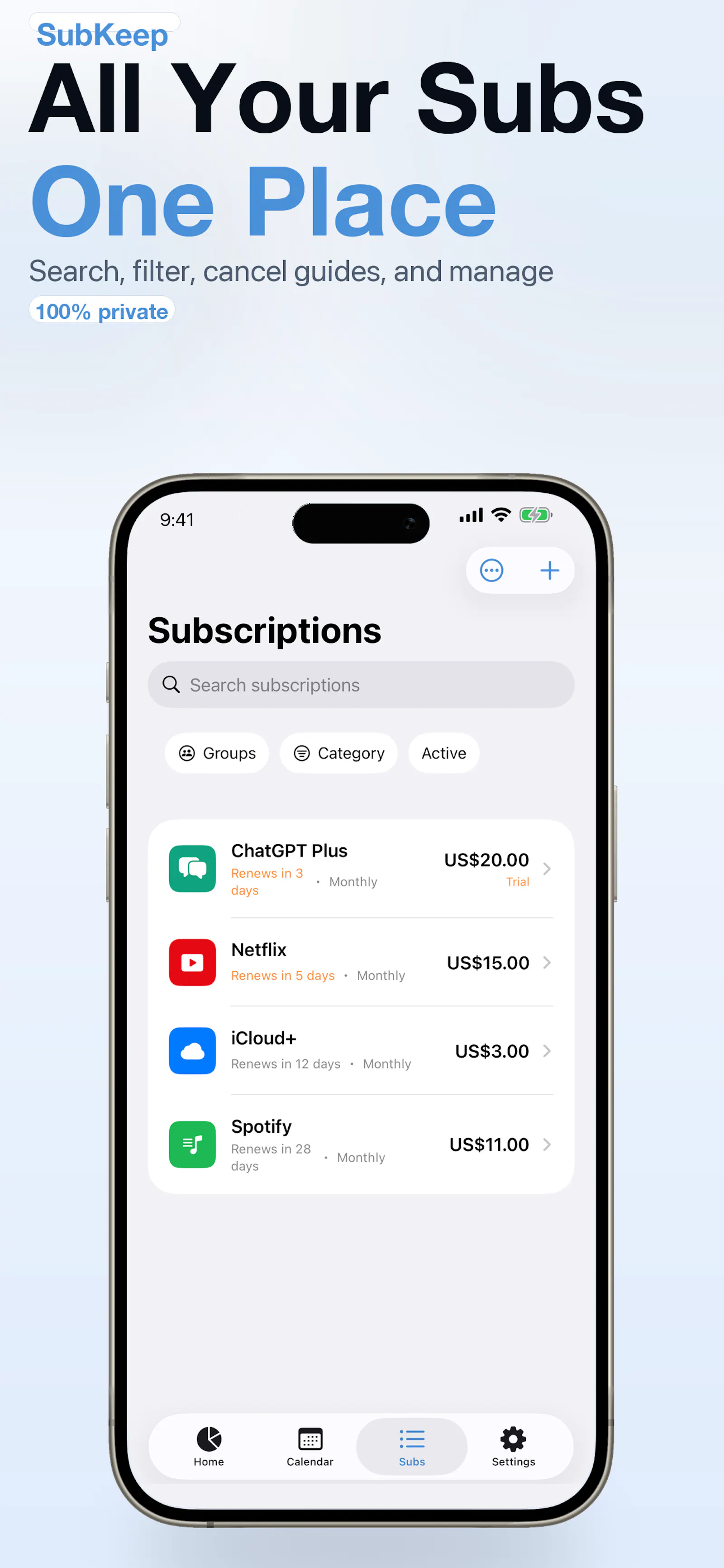 SubKeep screenshot 3