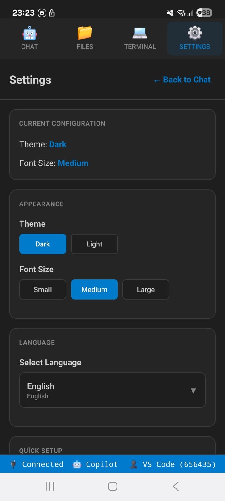 Média Copilote VSCode - VSCode Copilot – Utilisez GitHub Copilot depuis votre téléphone 4