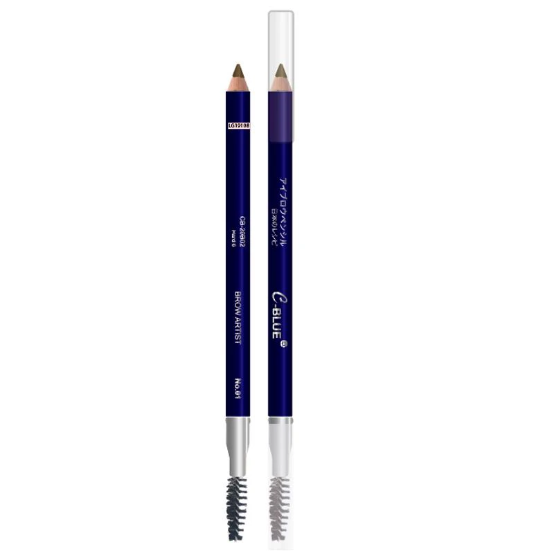 wooden sided eyebrow pencil with brush