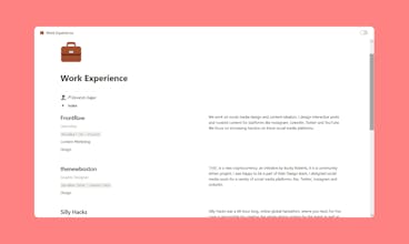 DESIGN/TECH PORTFOLIO TEMPLATE ON NOTION gallery image