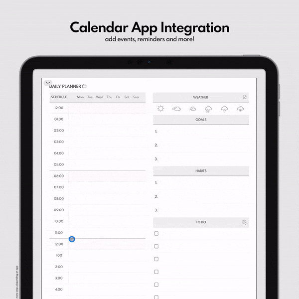 Planner with Apple Calendar Integration