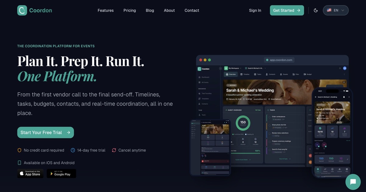 Coordon - Main product screenshot demonstrating key features and user interface
