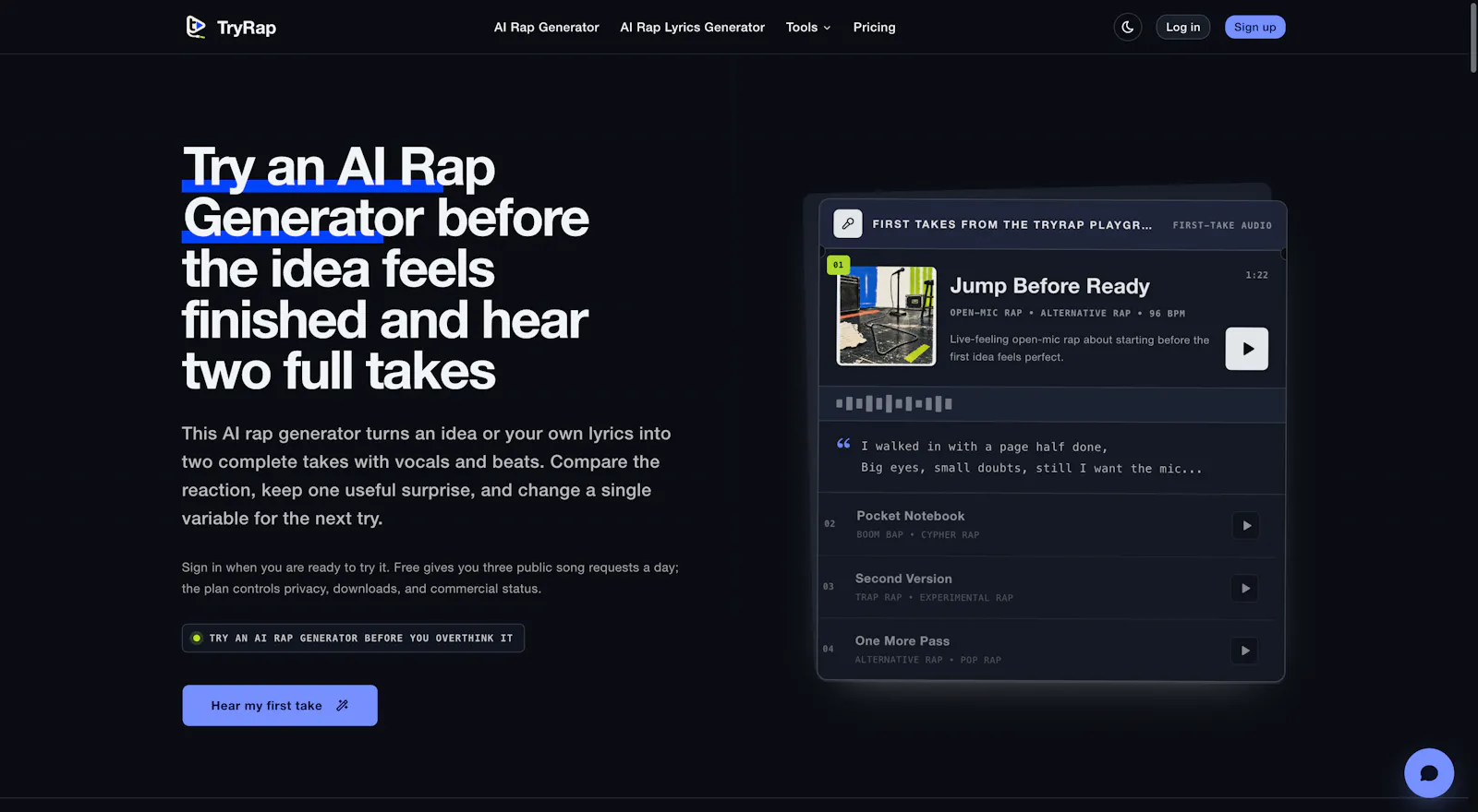 TryRap screenshot 2