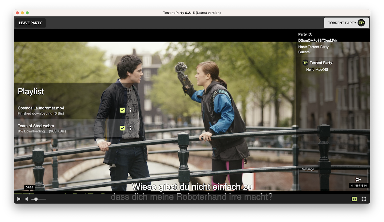 Torrent -feest voor macOS media 3