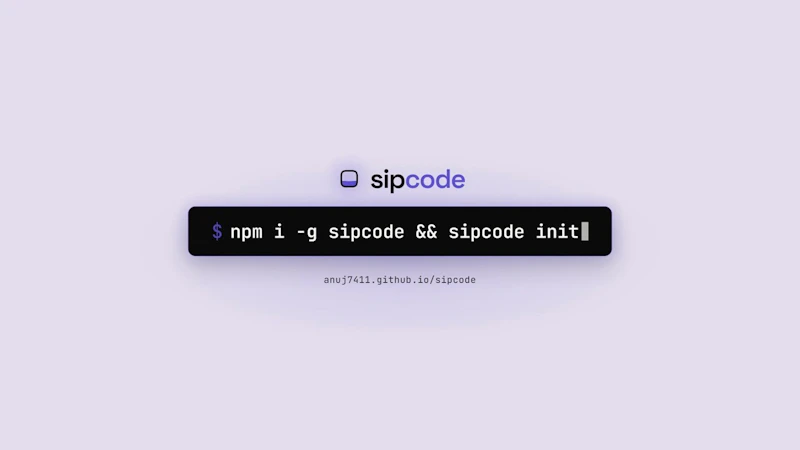 Sipcode screenshot 1 (video preview)