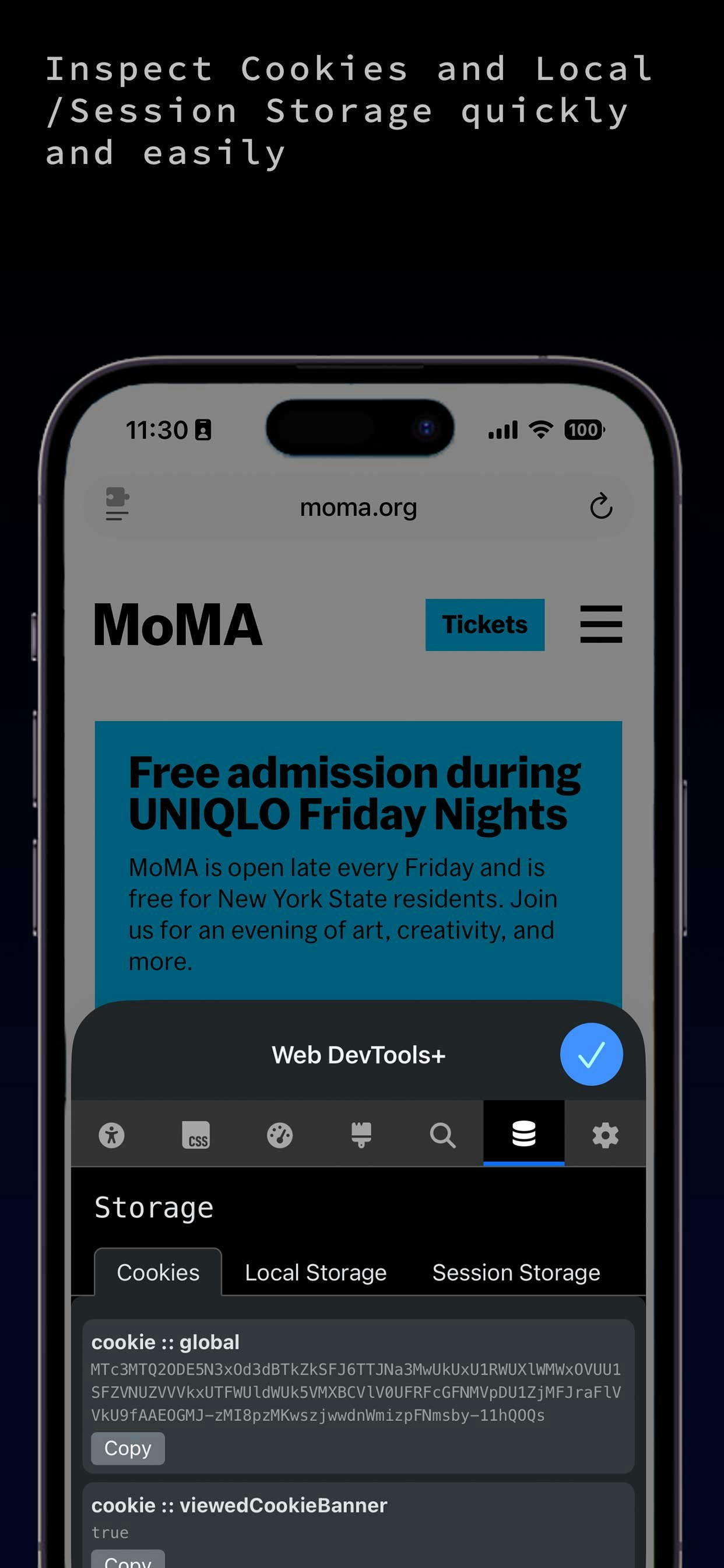 Web DevTools+ (iOS Safari) gallery image