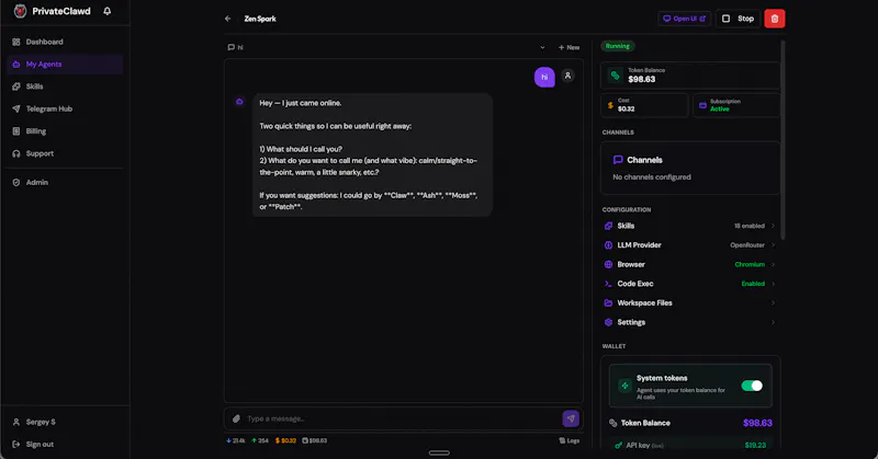 PrivateClawd screenshot 4