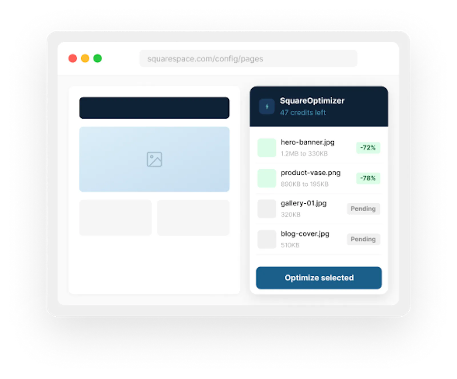 SquareOptimizer screenshot 2