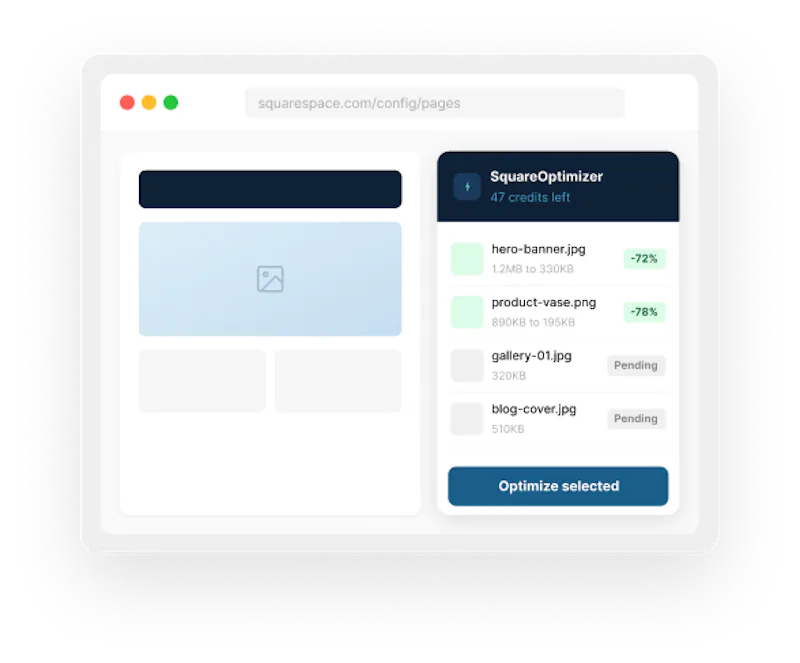 SquareOptimizer screenshot 2