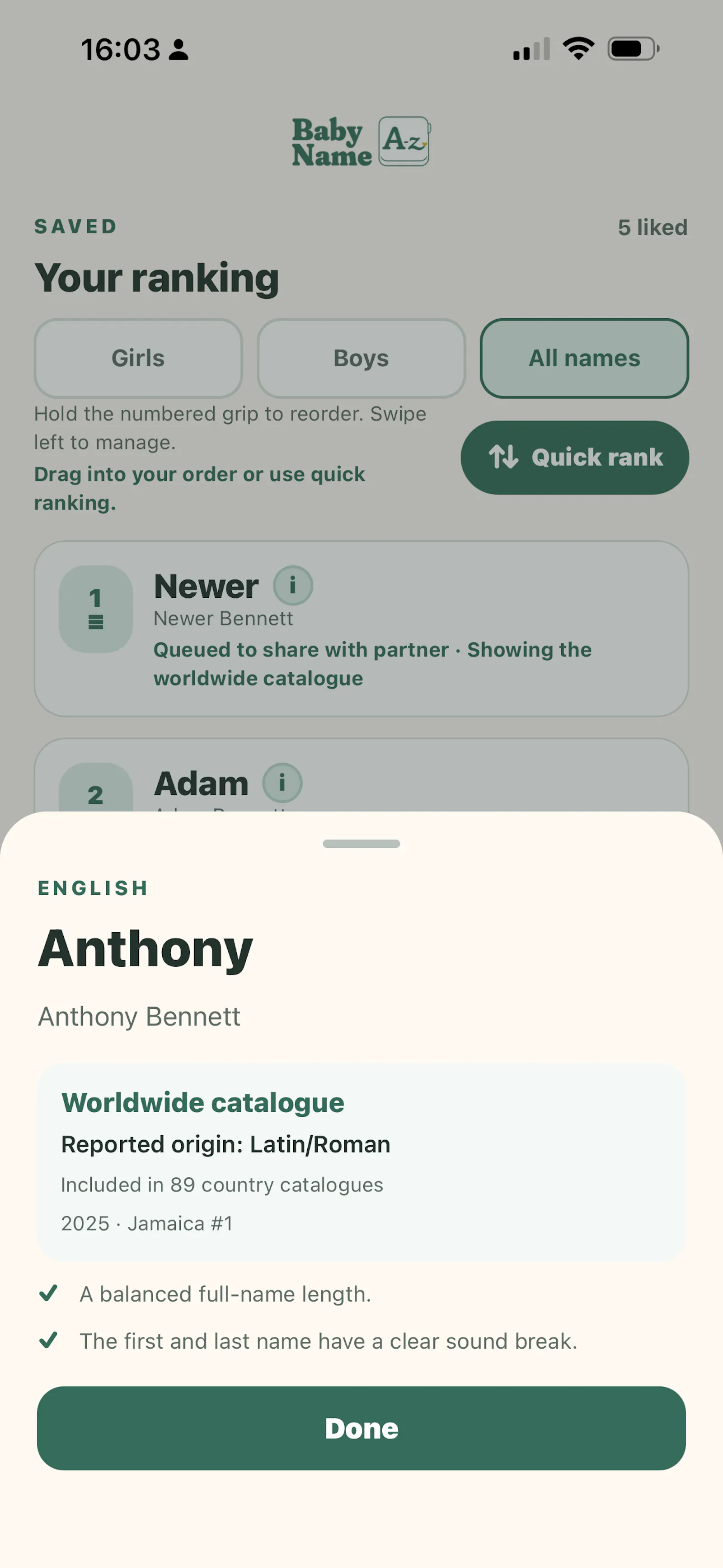 Baby Name A-Z screenshot 3