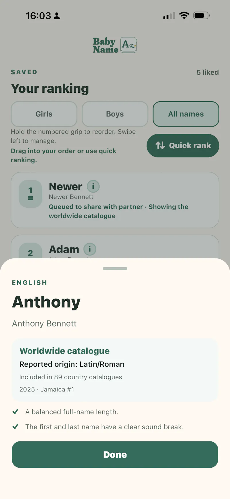 Baby Name A-Z screenshot 3