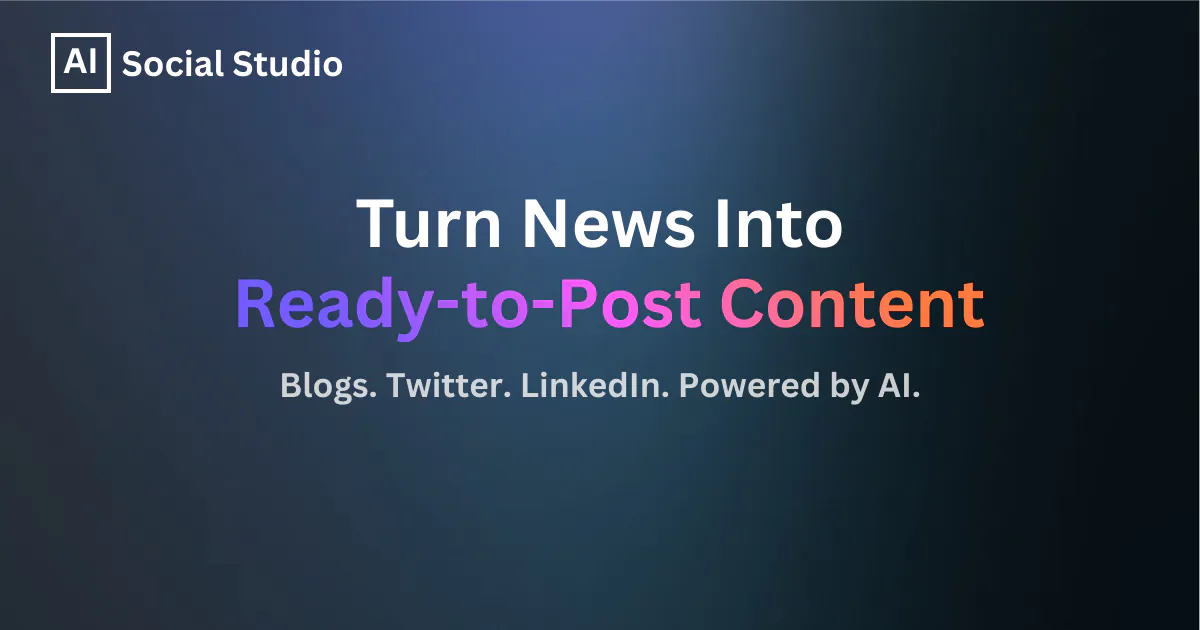 AI Social Studio 專案橫幅