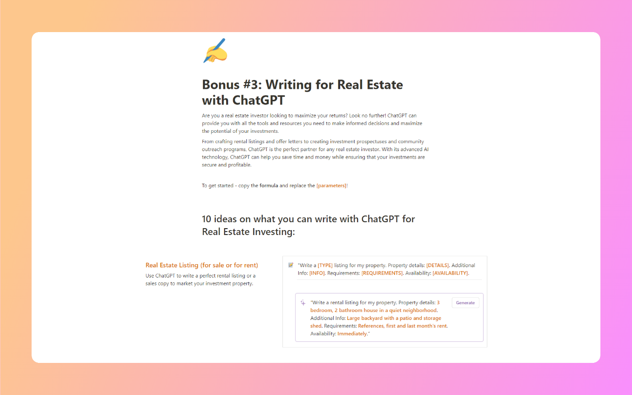 Real Estate Investors' ChatGPT Prompts media 2