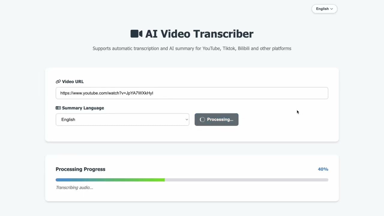 AI Video Transcriber (open source) gallery image