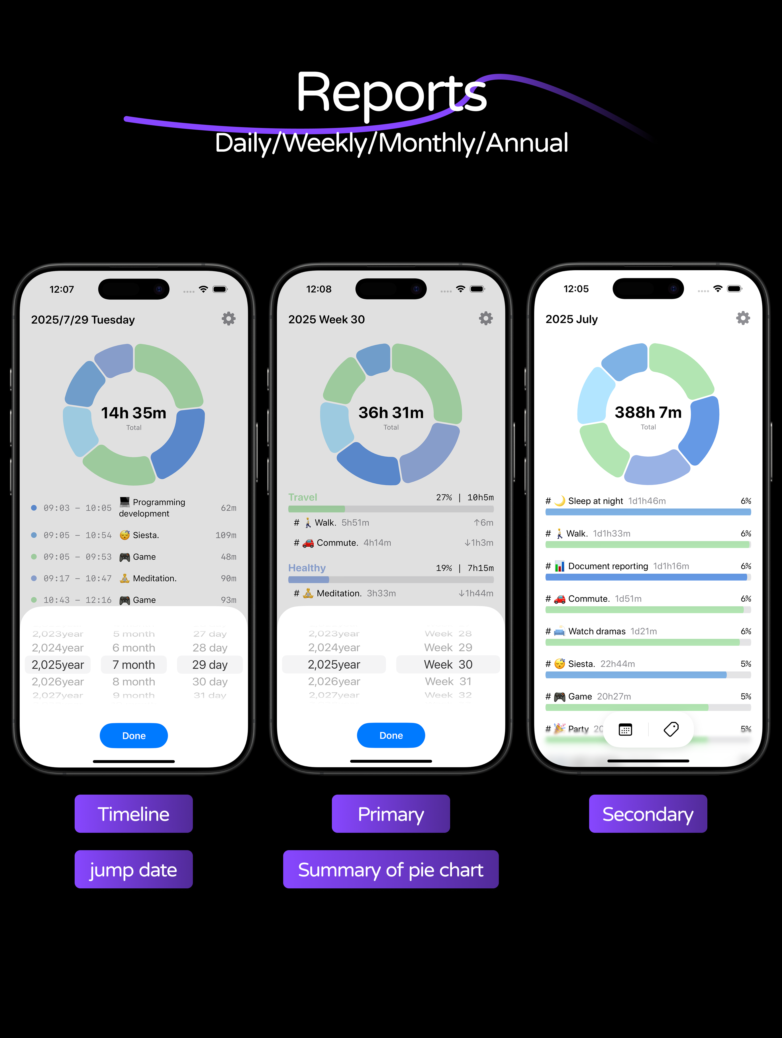 TimeLog+ Track time with tags gallery image