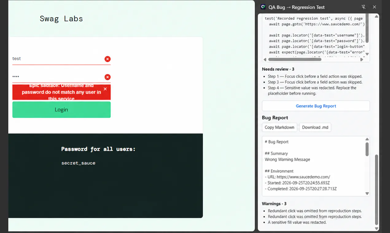 QA Bug → Regression Test gallery image