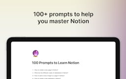 100 Prompts to Learn Notion media 1