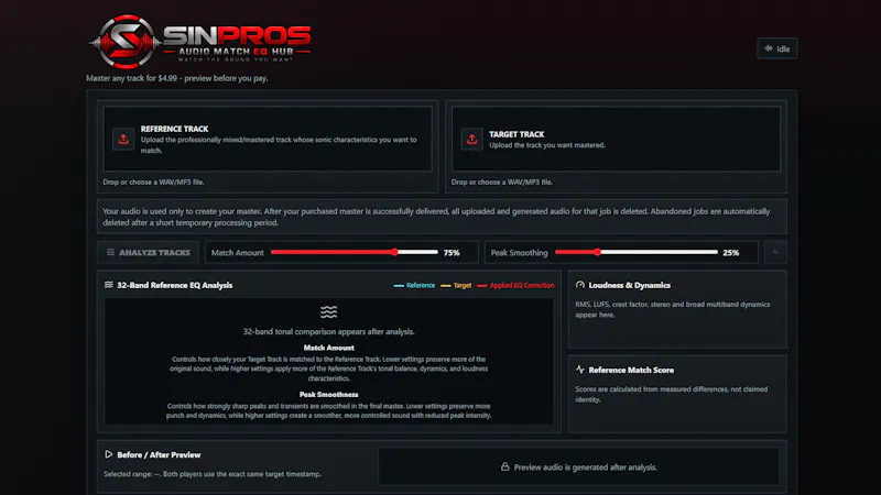Sinpros Audio Match EQ Hub screenshot 3