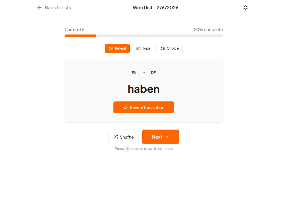 TextVocab - Screenshot 2 showing product features and functionality